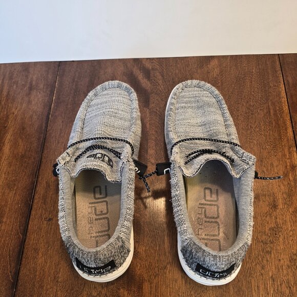 Hey Dude Wally Stretch Mix Gray/Black Men’s Size 8 Gray Slip On Comfort Shoes - Picture 12 of 12